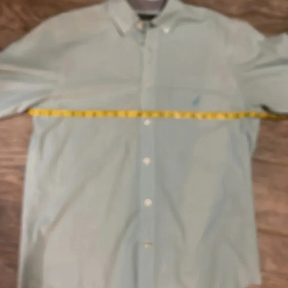 Nautica slim fit men’s long sleeved button down Checked Mint green Size Medium - Picture 6 of 13